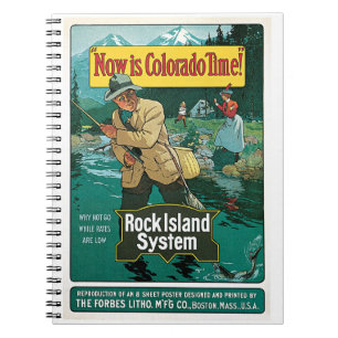 Colorado Rock Island Line Vintage Travel Poster Notebook