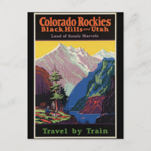 Colorado rockies postcard