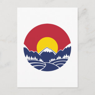 Colorado Rocky Mountain Emblem Postcard