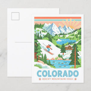 Colorado Rocky Mountain High Summer Travel Postcard