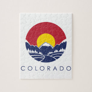 Colorado Rocky Mountain State Flag Jigsaw Puzzle