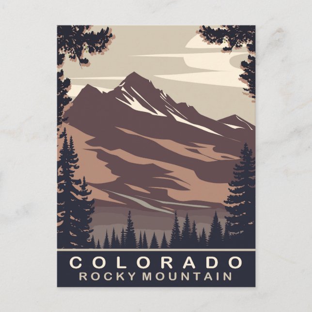 Colorado, Rocky Mountain, Travel Postcard (Front)