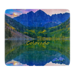 Colorado Rocky Mountains and Lake Cutting Board