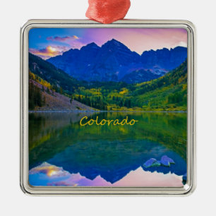 Colorado Rocky Mountains and Lake Metal Ornament