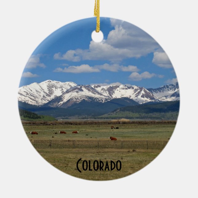 Colorado Rocky Mountains Ornament (Back)