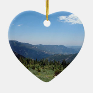 Colorado Rocky Mountains Panorama Ceramic Ornament