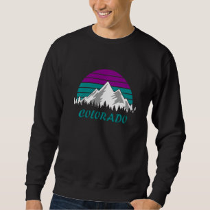 Colorado Rocky Mountains Retro Vintage Sunset 1 Sweatshirt
