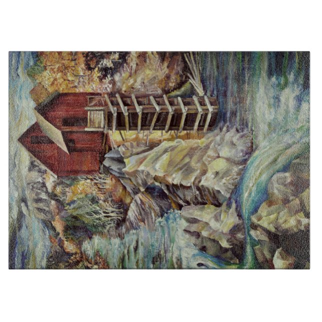 Colorado Rocky Mountains River Crystal Mill Cutting Board (Front)