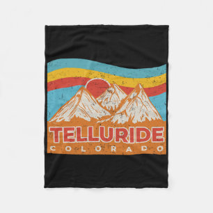 Colorado Rocky Mountains Telluride Skiing Hiking V Fleece Blanket