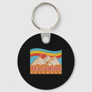 Colorado Rocky Mountains Telluride Skiing Hiking V Keychain