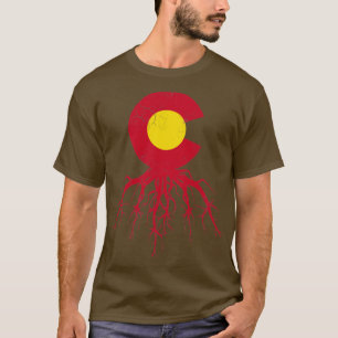 Colorado Roots Flag Home Love Family T-Shirt