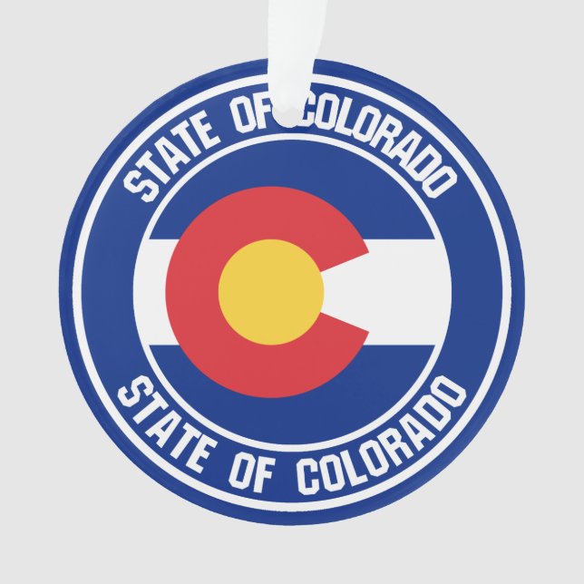 Colorado Round Emblem Ornament (Front)