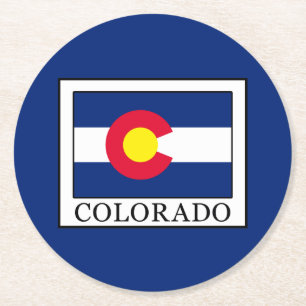 Colorado Round Paper Coaster
