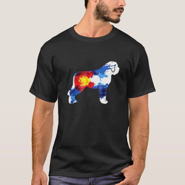 Colorado Saint Bernard Dog - Rocky Mountain T-Shirt (Front)