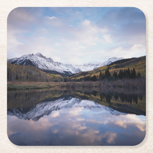 Colorado, San Juan Mountains Square Paper Coaster (Front)