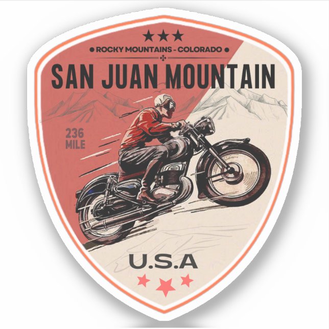 Colorado Scenic Byway San Juan Skyway motorcyle (Front)