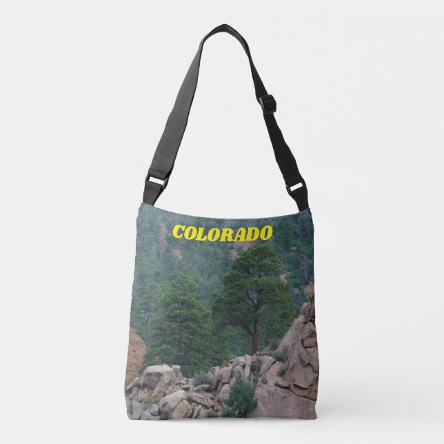 COLORADO Seven Falls Trees Shopping Bag (Front)