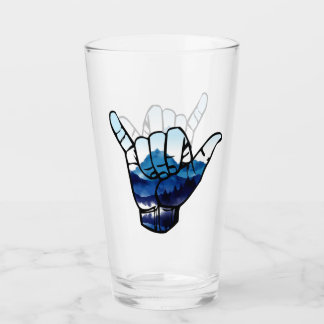 Colorado Shaka Sign - Water Colors Glass
