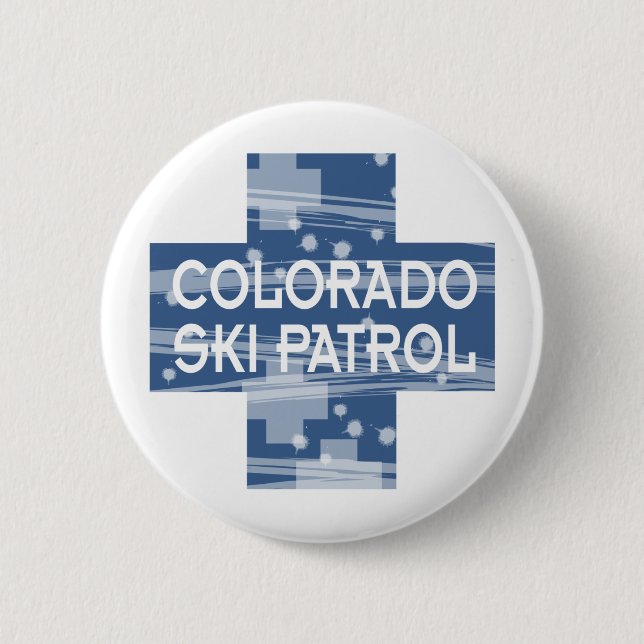 Colorado Ski Patrol 2 Inch Round Button (Front)
