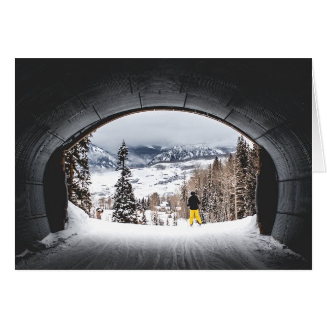 Colorado Ski Tunnel All Occasion Greeting Card (Front Horizontal)