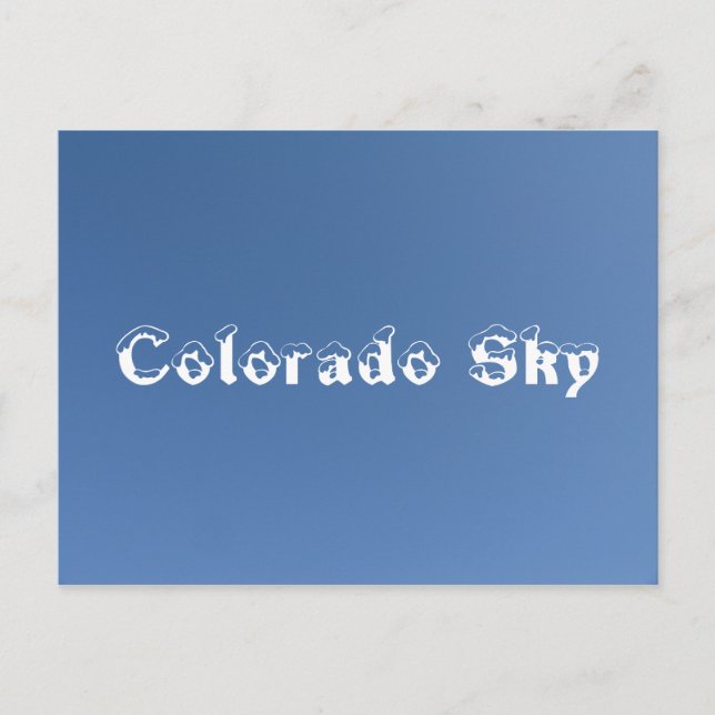 Colorado Sky Postcard (Front)