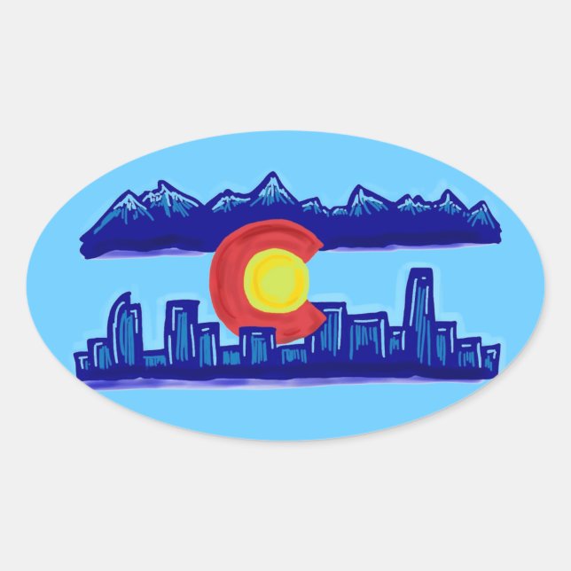 Colorado skyline stickers (Devant)