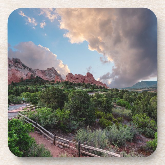 Colorado Sleeping Giant Sunrise Coaster Set (Front)