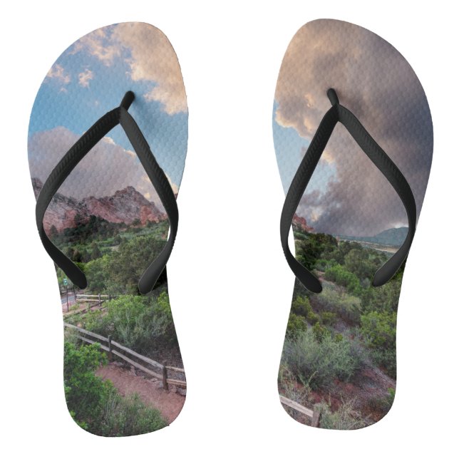 Colorado Sleeping Giant Sunrise Flip Flops (Footbed)