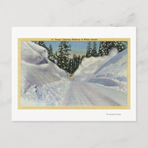 Colorado "Snogo" Snow Plow Clearning Winter Postcard