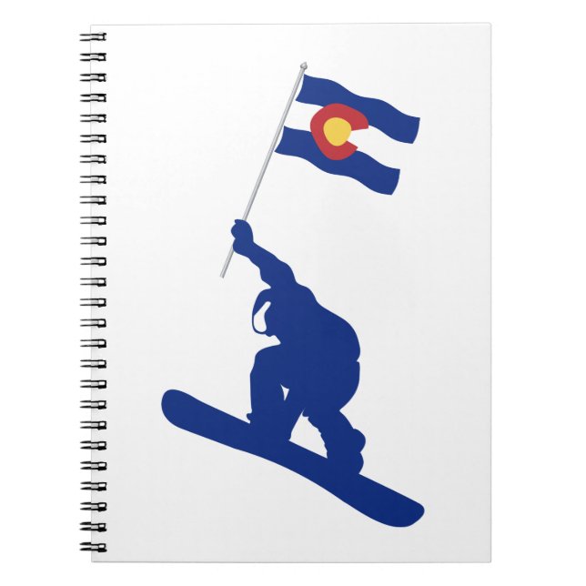 Colorado Snowboard Flag Notebook (Front)