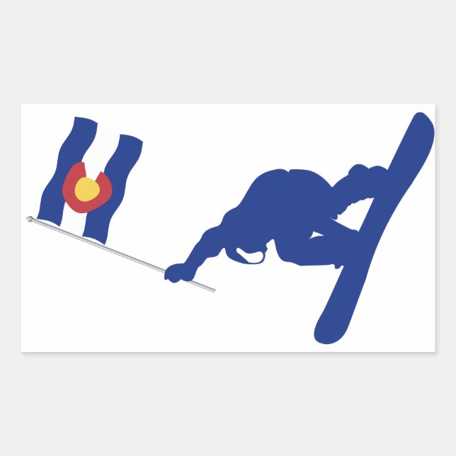 Colorado Snowboard Flag Sticker (Front)