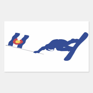 Colorado Snowboard Flag Sticker