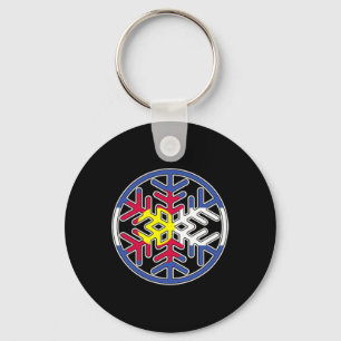Colorado Snowboarding Rocky Mountains Snowflake Sk Keychain