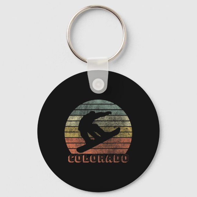 Colorado Snowboarding Winter  Keychain (Front)