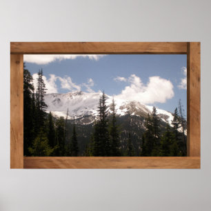 Colorado snowy scenic mountain poster print