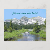 Colorado Splendour Save the Date Wedding Postcard