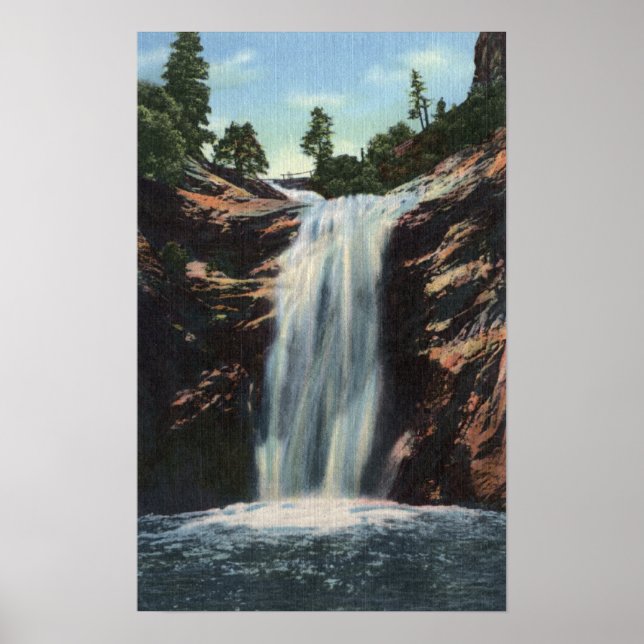 Colorado Springs, CO - Bridal Veil Falls Poster (Front)