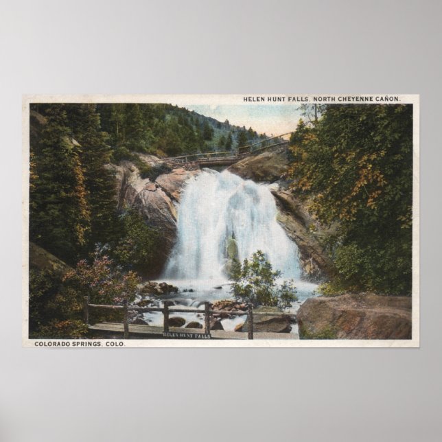 Colorado Springs, CO - Helen Hunt Falls Poster (Front)