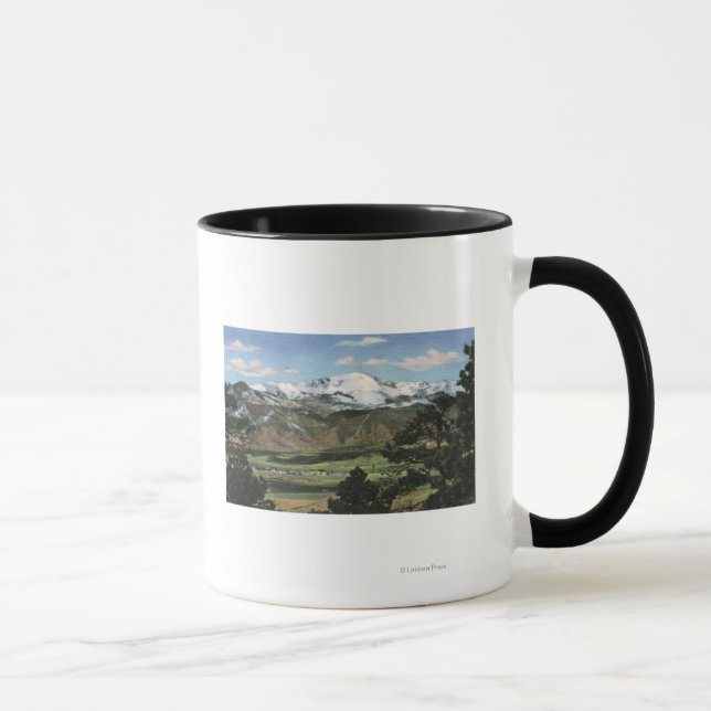 Colorado Springs, CO - Pikes Peak Mug (Right)