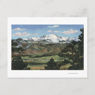 Colorado Springs, CO - Pikes Peak Postcard