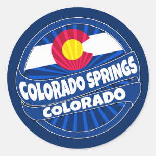 Colorado Springs Colorado drapeau autocollants