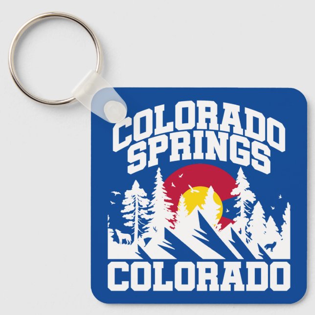 Colorado Springs,Colorado Keychain (Front)