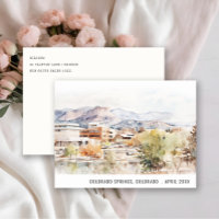 Colorado Springs, Colorado Watercolor Travel