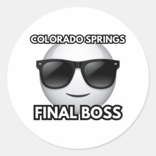 Colorado Springs Final Boss Cool Emoji Sticker