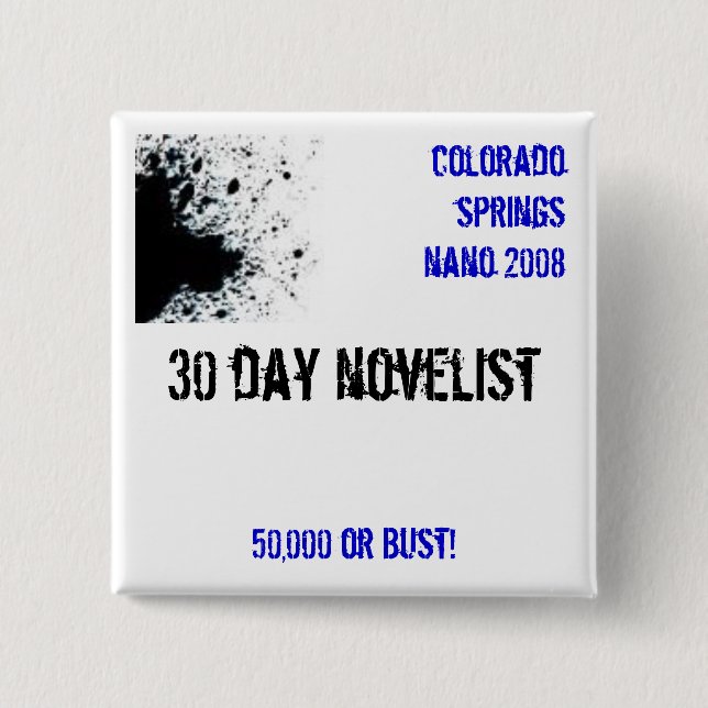 Colorado Springs NaNo 2008 Button (Front)