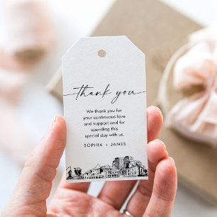 Colorado Springs Skyline Wedding Favour Tag