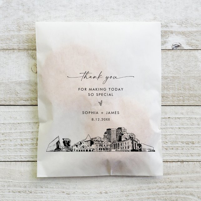 Colorado Springs Skyline Wedding Thank You  Favour Bag (Creator Uploaded)