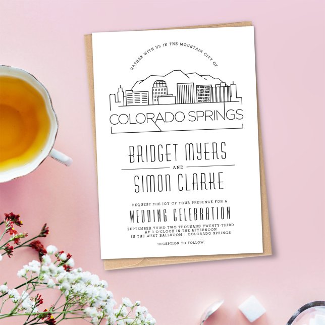 Colorado Springs Wedding | Skyline Invitation (Creator Uploaded)