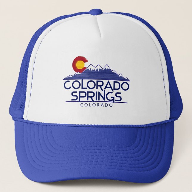Colorado Springs wood mountains hat (Front)