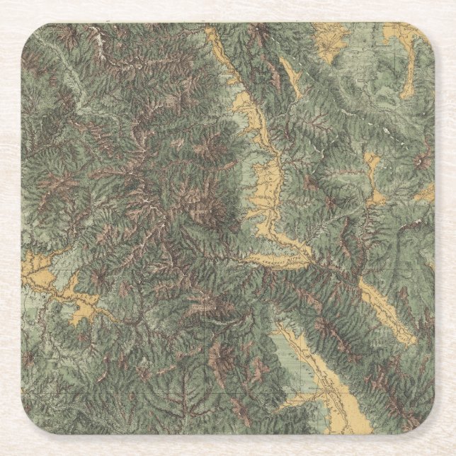 Colorado Square Paper Coaster (Front)